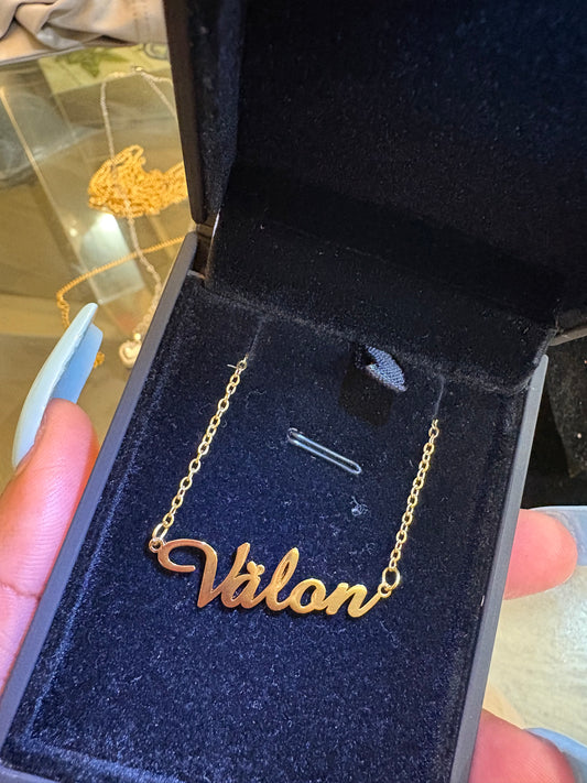 Custom heart name plate