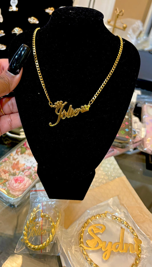 Custom Double Plated Name Necklace