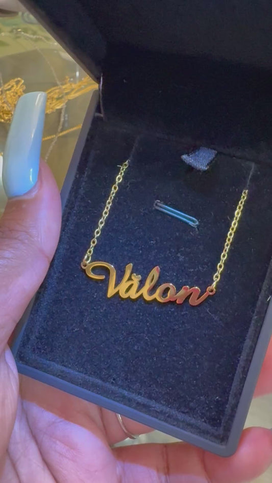 Custom heart name plate